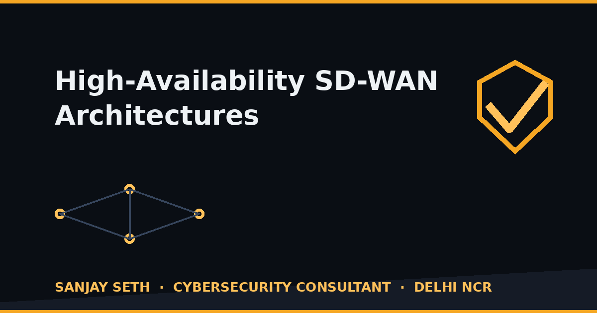 Building High-Availability SD-WAN Architectures for Distributed Indian Sites 1 High-availability SD-WAN architecture for multi-site Indian enterprises by Sanjay Seth