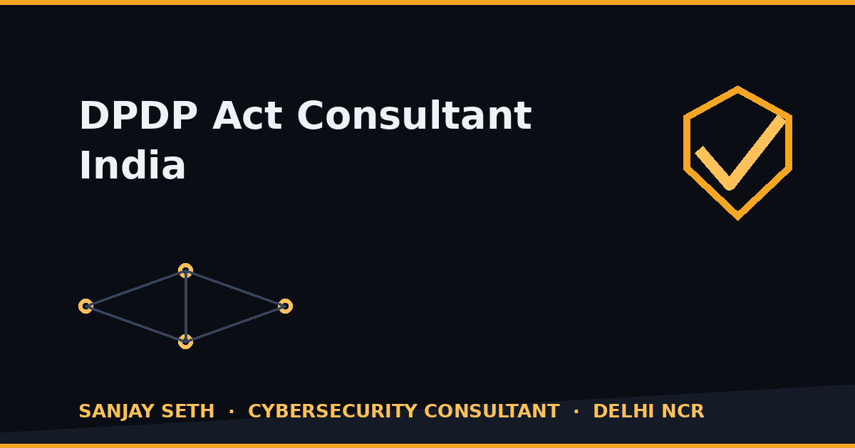DPDP Act Consultant — What India's Data Protection Law Actually Demands of Your Network 1 DPDP Act consultant in India — data protection readiness by Sanjay Seth