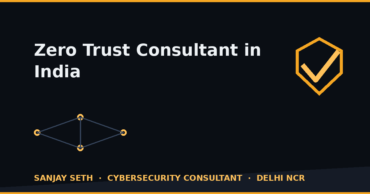 Zero Trust Consultant in India — Designing Networks That Trust Nothing 1 Zero trust consultant in India — architecture design by Sanjay Seth